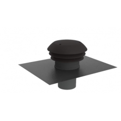 Chapeau de toiture plastique + feuille de plomb - Ø 125 à 160 mm
